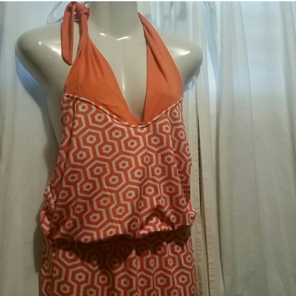 Mud Pie Pink Geometric Maxi Dress